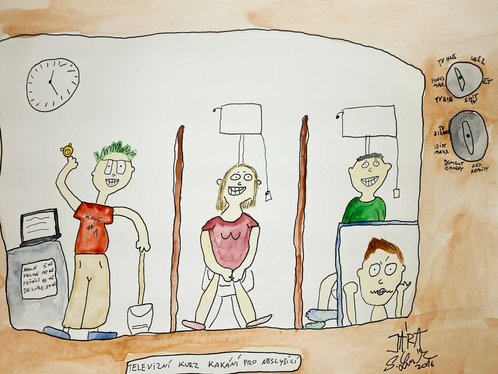 Obraz Televizní kurz kakání pro neslyšící